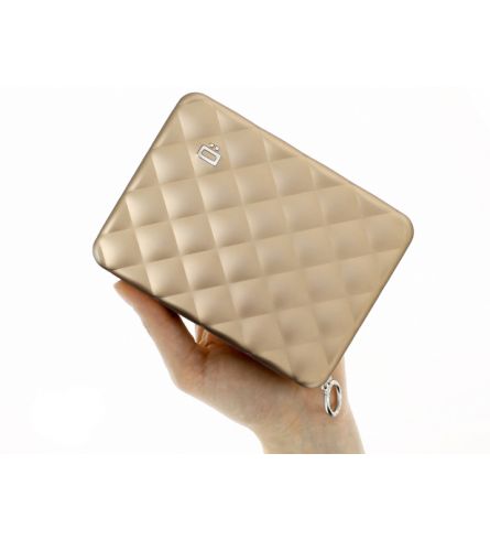 Ögon Quilted Passport Rose Gold